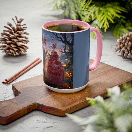 ♥️🎃 The Queen Of Hearts Halloween Masquerade Colorful Mug – Royal Halloween Fantasy