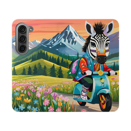 🦓🛴 Stripes on Wheels Flip Case – Sunny Adventures & Storybook Fun