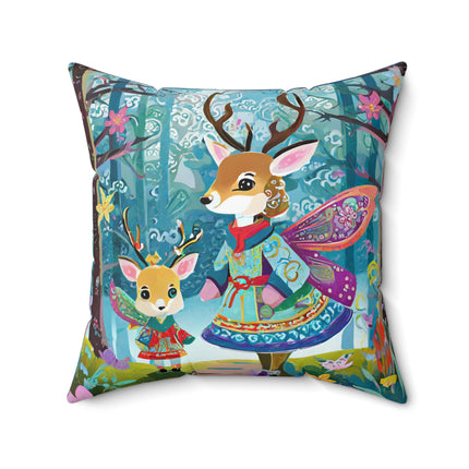 Enchanted Encounter Spun Polyester Square Pillow