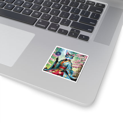 Cyberpunk Geisha Kiss-Cut Stickers (4 Sizes)