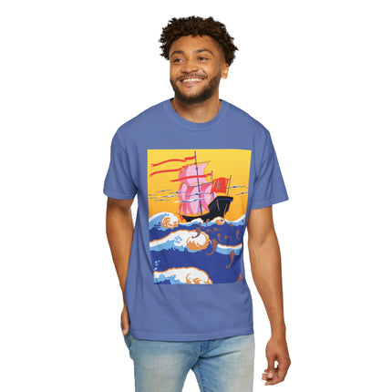 Golden Seas and Whimsical Dreams Unisex Garment-Dyed T-shirt