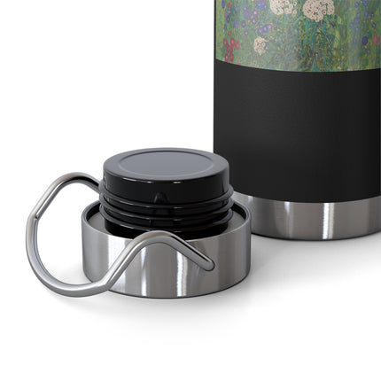 Farm Garden with Sunflowers by Gustav Klimt Copper Vacuum Insulated Bottle, 22oz