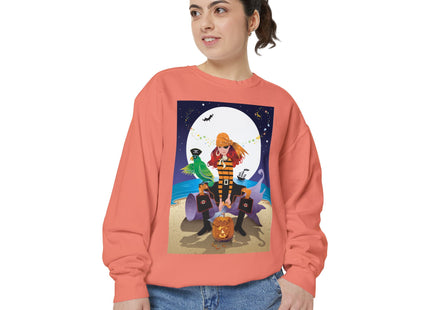 Moonlit Pirate Halloween Unisex Garment-Dyed Sweatshirt