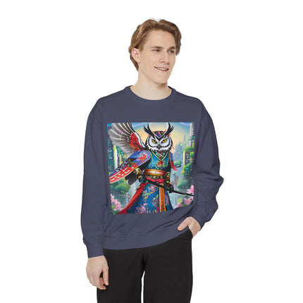 Cyberpunk Samurai Owl Sweatshirt