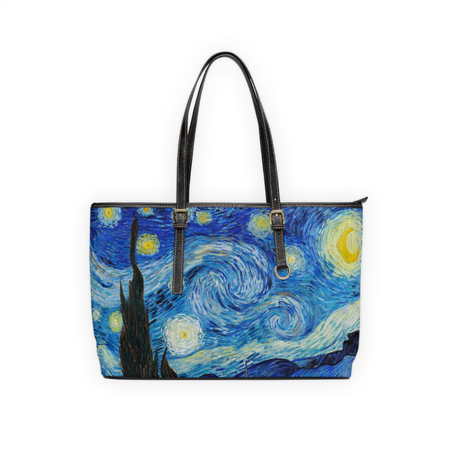 The Starry Night by Vincent Van Gogh PU Leather Shoulder Bag