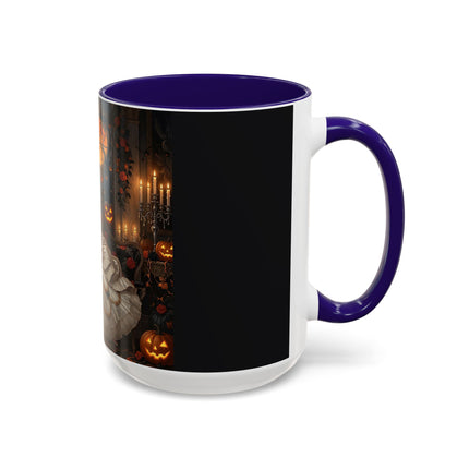 🌙🎃 The Moonlit Pumpkin Parlor Colorful Mug – Elegant Halloween Charm