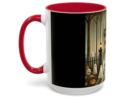 Ghostly Welcome – A Halloween Night Colorful Mugs (11oz, 15oz)