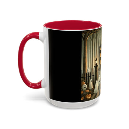 Ghostly Welcome – A Halloween Night Colorful Mugs (11oz, 15oz)