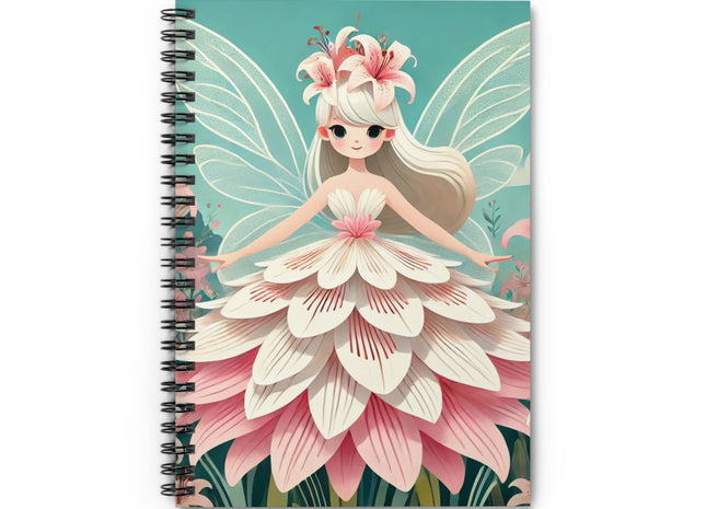 Lily Fairy in Bloom Spiral Notebook - Ruled Line