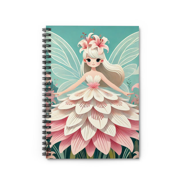 Lily Fairy in Bloom Spiral Notebook - Ruled Line