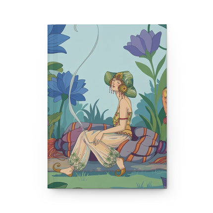 🌿✨ The Lady Of The Incense Garden Hardcover Journal – Art Deco Fashion Illustration