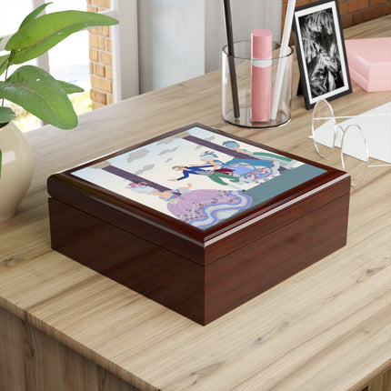 🎭🌸 Blindman’s Bluff Jewelry Box – Rococo Courtship Whimsy