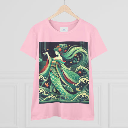 Mermaid Queen Rising from the Deep Cotton Tee