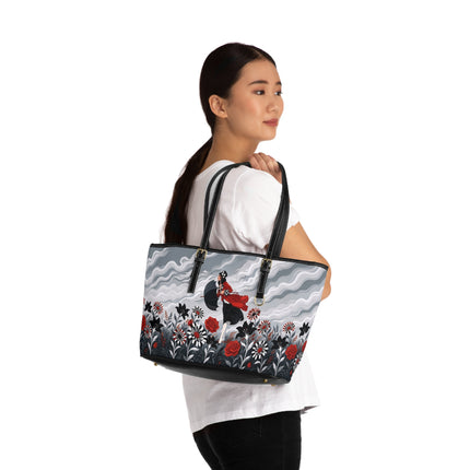 🌹☂️ The Lady In The Storm Shoulder Bag – Art Deco Fashion Drama