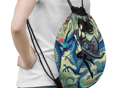 Mystic Guardian of the Sky Drawstring Bag