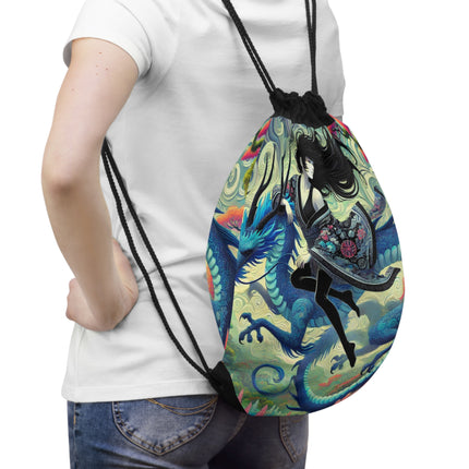 Mystic Guardian of the Sky Drawstring Bag