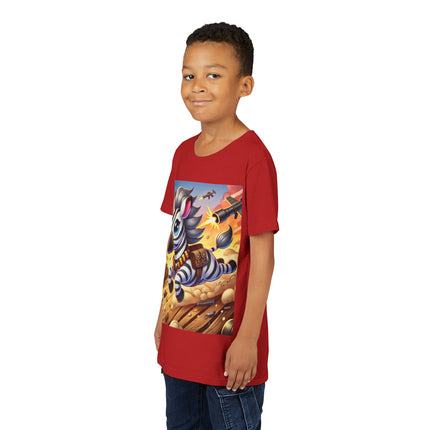Zebra on the Run Youth Short Sleeve Tee