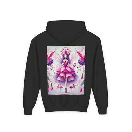 Fuchsia Fairy Youth Hooded Sweatshirt – Radiant Color & Enchanted Imagination
