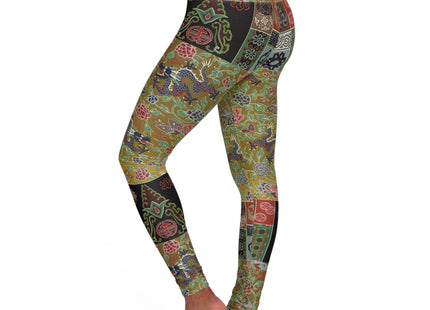 Chinois et Japonais 2 by Auguste Racinet High Waisted Yoga Leggings (AOP)