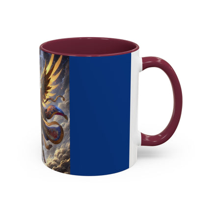 Valkyrie Descending Through Storm Colorful Mugs (11oz, 15oz)