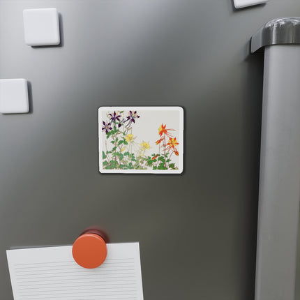 Aquilegia Flowers by Tanigami Kônan Die-Cut Magnets (5 Sizes)