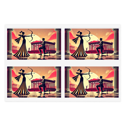 Art Deco Valentine's Romance Sticker Sheets