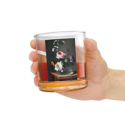 Floral Still Life Rocks Glass, 10oz