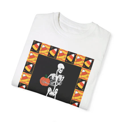 Candy Corn Skeleton Unisex Garment-Dyed T-shirt