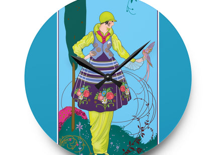 Exquisite Elegance by Umberto Brunelleschi Acrylic Wall Clock