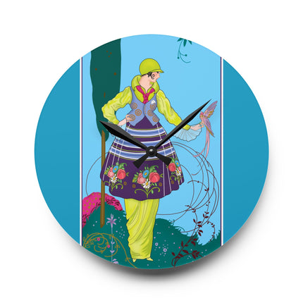 Exquisite Elegance by Umberto Brunelleschi Acrylic Wall Clock