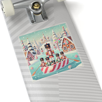 Nutcracker Candy-Striped Adventure Kiss-Cut Stickers (4 Sizes)
