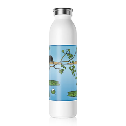 The Crow and the Frog Slim Water Bottle