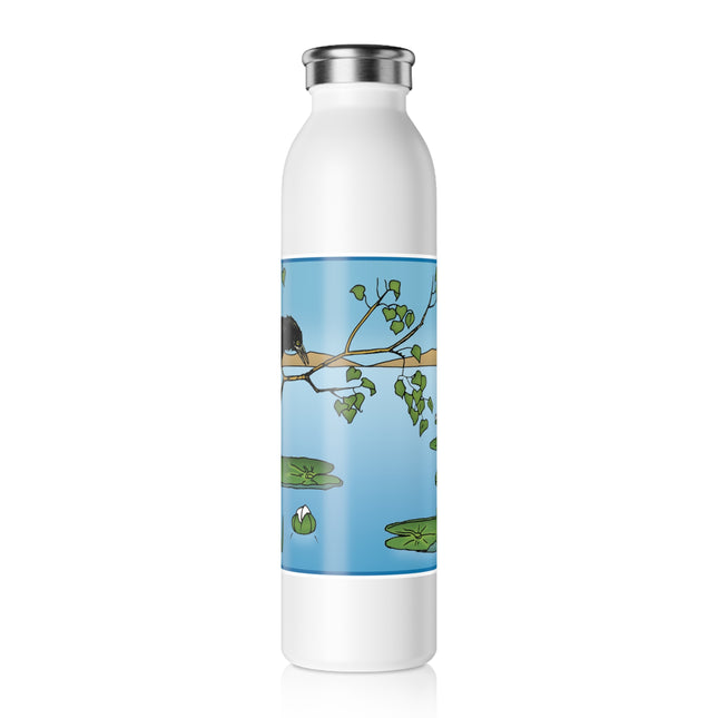 The Crow and the Frog Slim Water Bottle