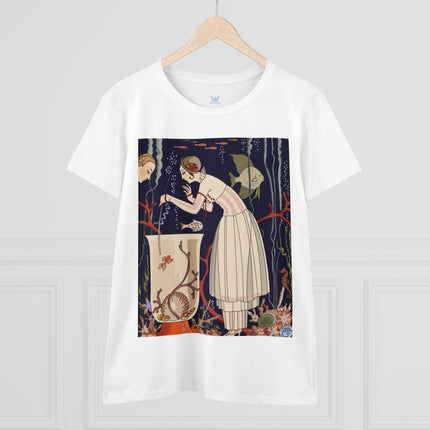 L'Etourdissant Petit Poisson (The Dazzling Little Fish) by George Barbier Women's Midweight Cotton Tee