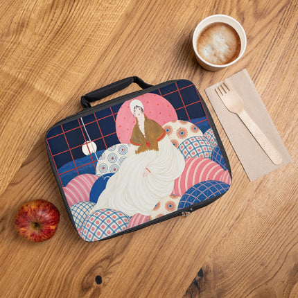 🌙🌸 The Lady Of The Moonlit Cushions Lunch Bag – Art Deco Evening Whimsy