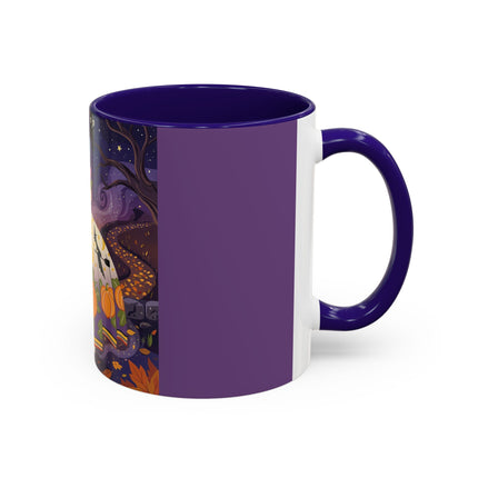 🎃🌙 The Pumpkin Moon Dress Colorful Mug – Whimsical Halloween Fashion