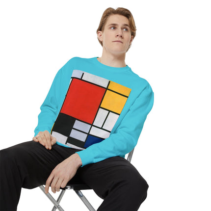 Composition with Red, Yellow, Blue, and Black by Piet Mondrian Garment-Dyed Sweatshirt