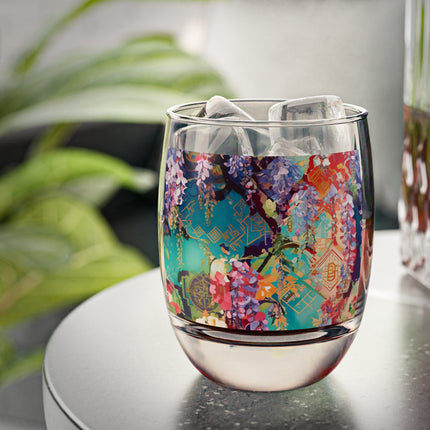 Golden Wisteria Symphony Whiskey Glass