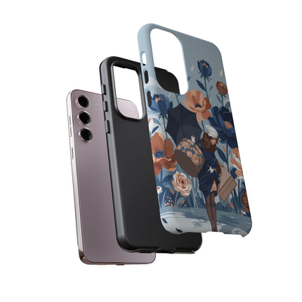 ☂️🌺 The Lady Of The Traveling Garden Phone Case – Art Deco Floral Adventure