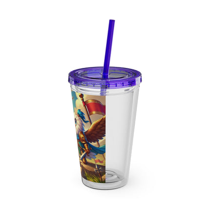 Watchful Guardian Sunsplash Tumbler with Straw, 16oz