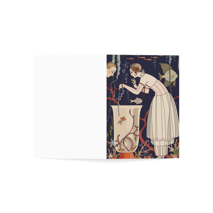 L'Etourdissant Petit Poisson (The Dazzling Little Fish) by George Barbier Greeting Cards (1, 10, 30, and 50pcs)
