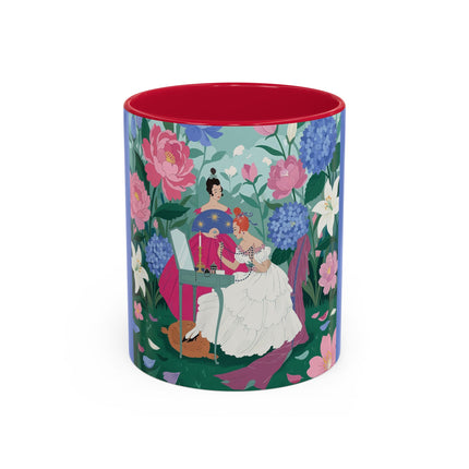 The Ladies Of The Blossoming Vanity Colorful Mugs – Art Deco Floral Elegance