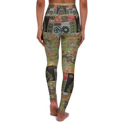Chinois et Japonais 2 by Auguste Racinet High Waisted Yoga Leggings (AOP)