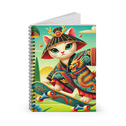 Dragon Dance on Wheels Spiral Notebook - Ruled Line