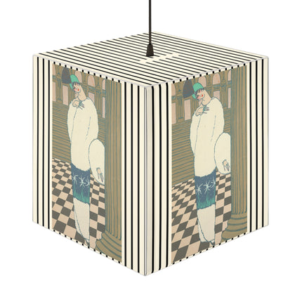 Les Hermines by Georges Lepape Light Cube Lamp
