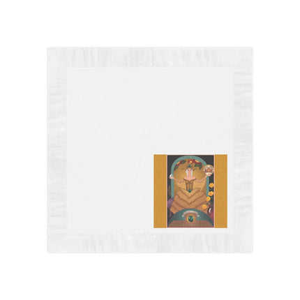 June & Pearl, Alexandrite Zodiac White Coined Napkins