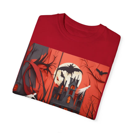 Halloween Night Scene Unisex Garment-Dyed T-shirt