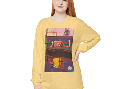 La Musique by Charles Martin Garment-dyed Long Sleeve T-Shirt
