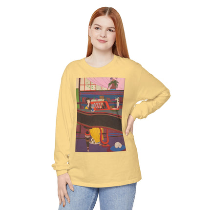 La Musique by Charles Martin Garment-dyed Long Sleeve T-Shirt