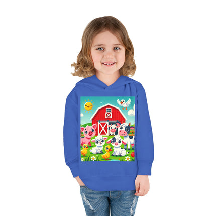 Happy Barnyard Morning Toddler Pullover Fleece Hoodie